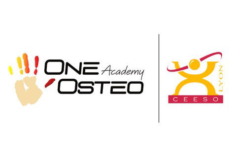 Both logos of OneOsteoAcademy and CEESO Lyon