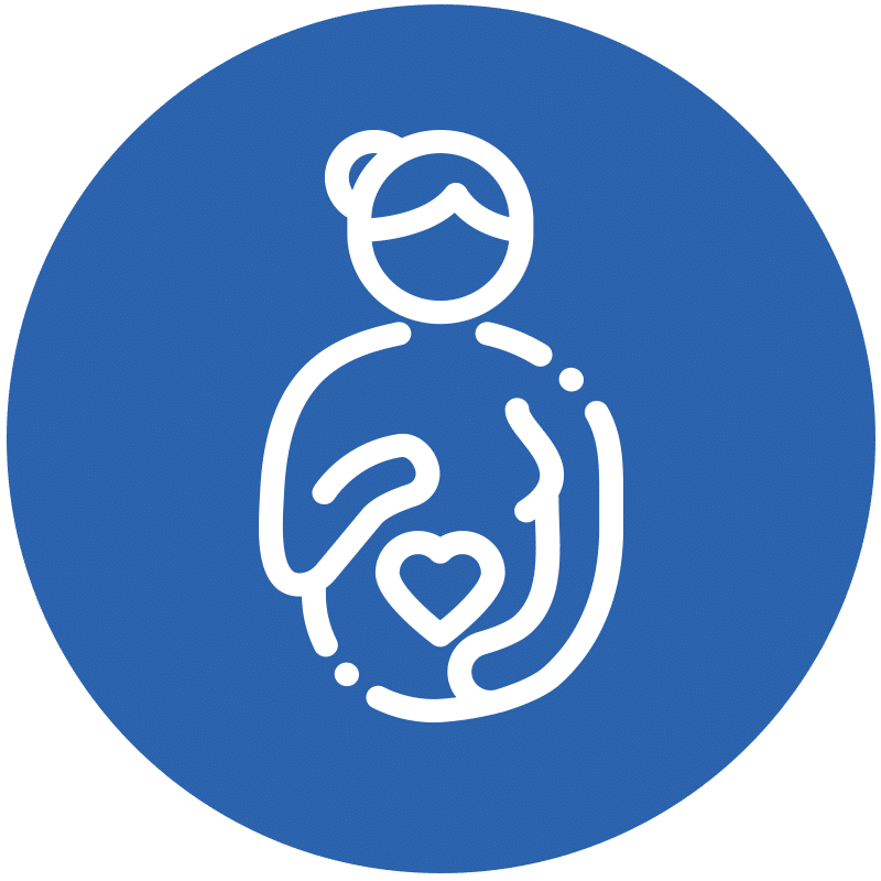 Icon representing a pregnancy women